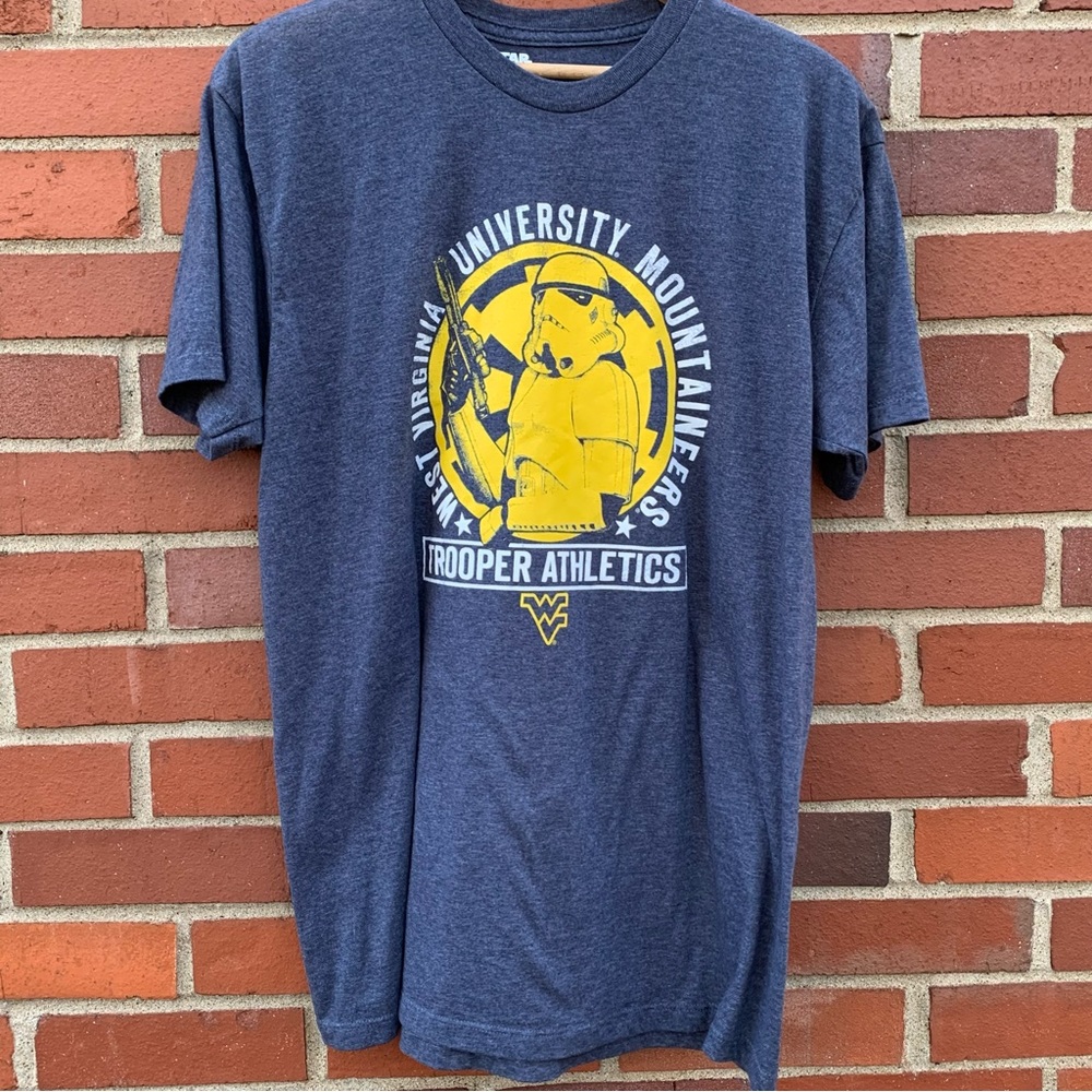 West Virginia University Mountaineers Trooper Athletics Star Wars WVU t-shirt- L